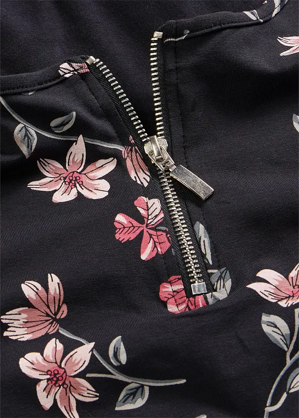 Oversized topp i bomullsmiks, bonprix