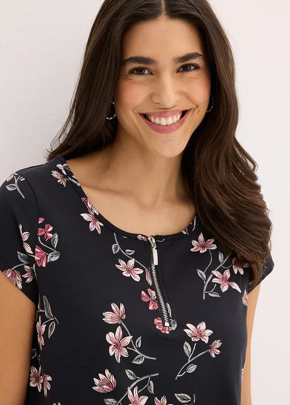 Oversized topp i bomullsmiks, bonprix