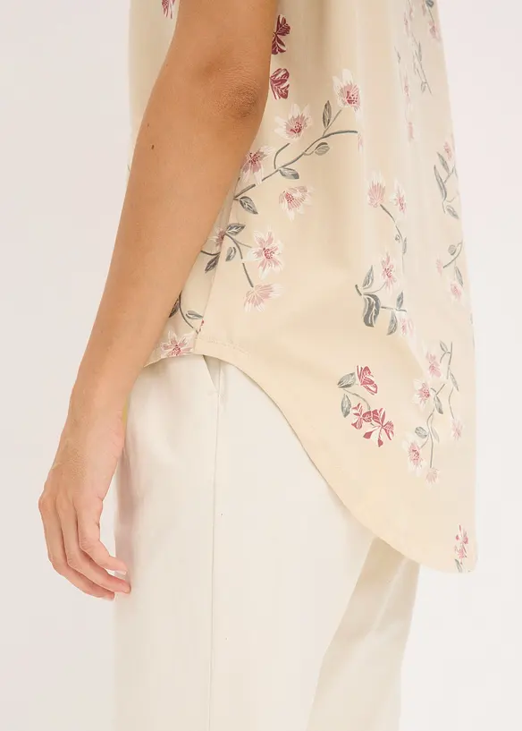 Oversized topp i bomullsmiks, bonprix