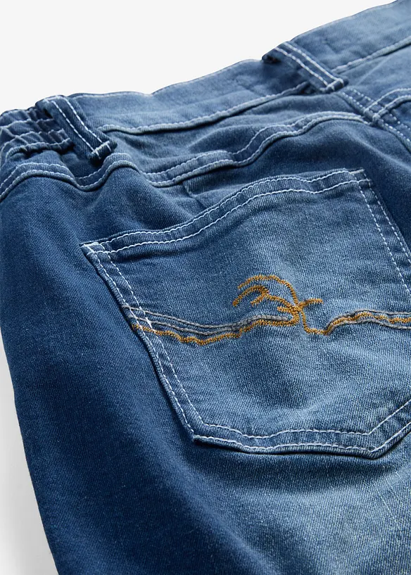 Wide Leg-jeans Mid Waist, komfortlinning, bonprix