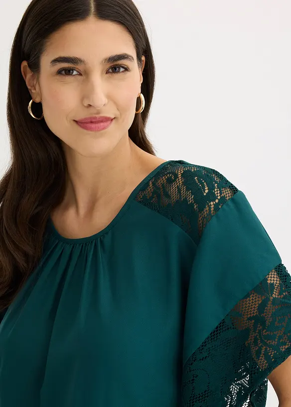 Tunikabluse med applikasjoner, bonprix