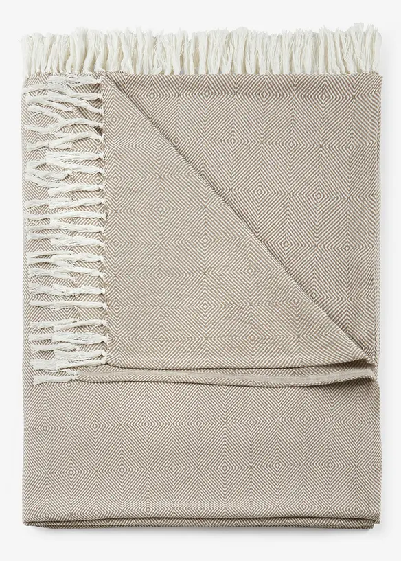 Pledd med frynser, bonprix