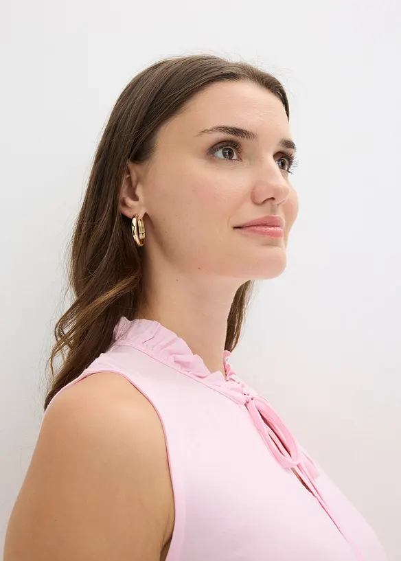 Ermel&oslash;s topp i viskosemiks, bonprix