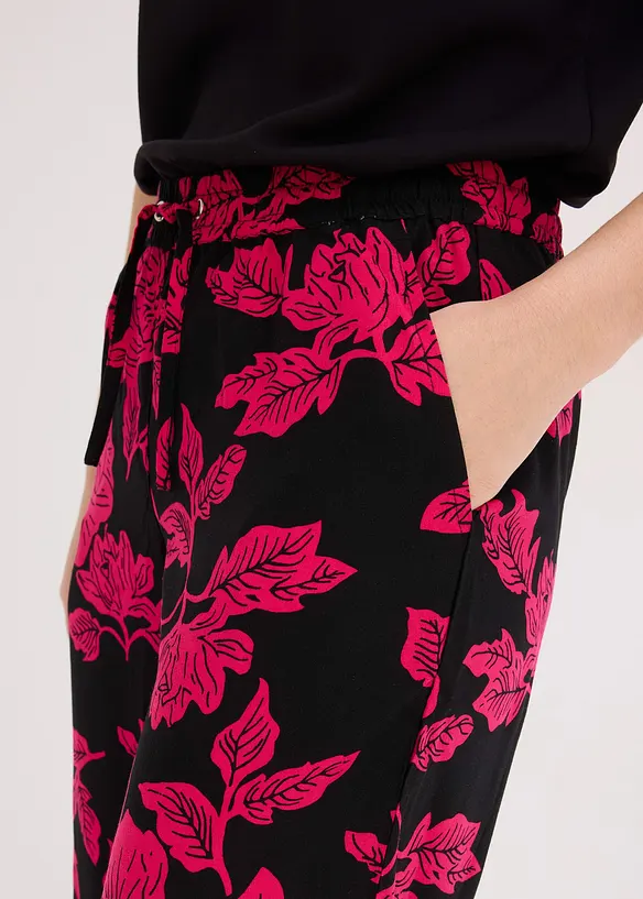 Vid bukse i lett viskose, bonprix