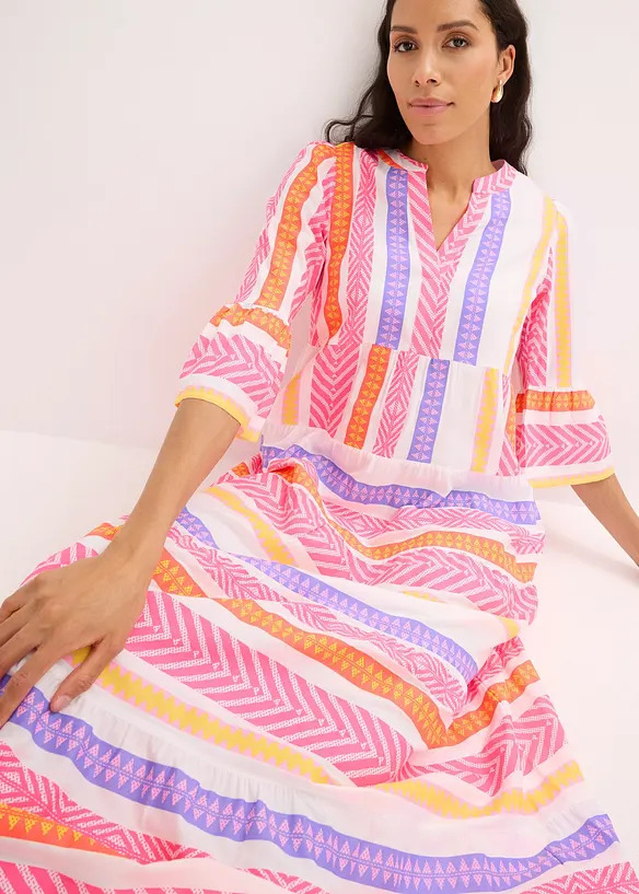 Maxikjole i lett viskose, bonprix