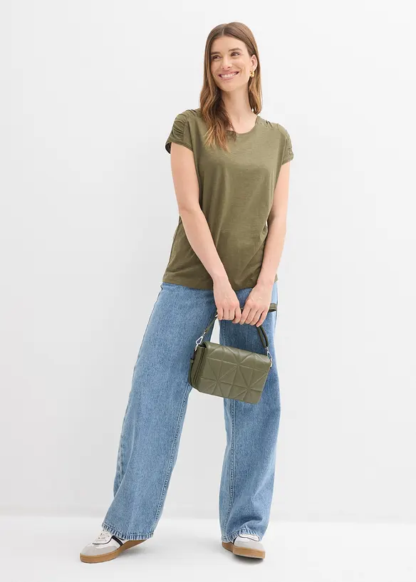 Topp i boxy-modell, kortermet, bonprix