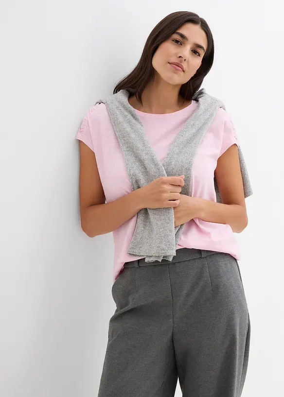 Topp i boxy-modell, kortermet, bonprix