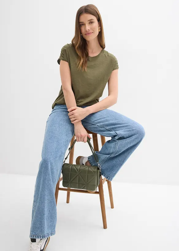 Topp i boxy-modell, kortermet, bonprix