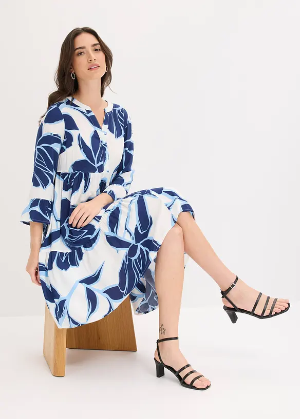 Tunikakjole i lett viskose, bonprix