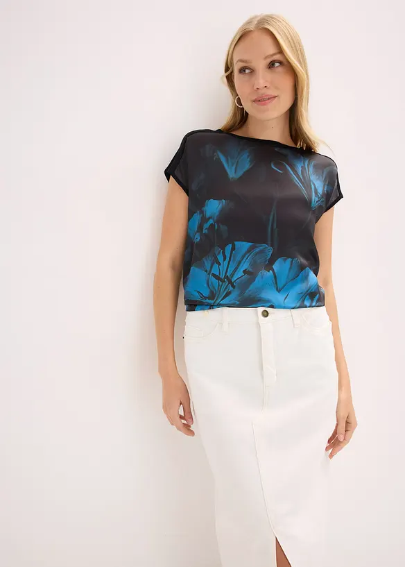 M&oslash;nstret topp i myk viskosemiks, bonprix