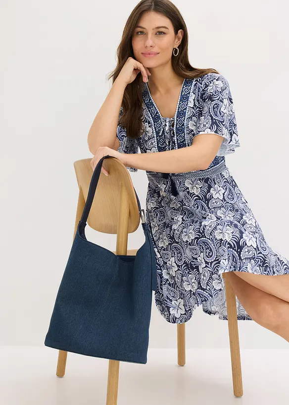 M&oslash;nstret minikjole, bonprix