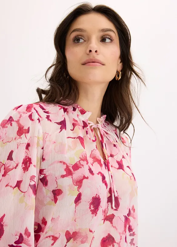 M&oslash;nstret chiffonbluse, bonprix