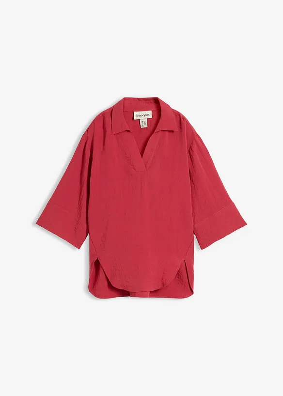 Skjortekjole i strukturert poplin, bonprix