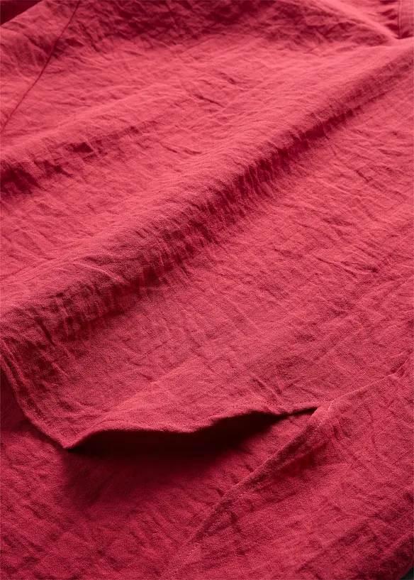 Skjortekjole i strukturert poplin, bonprix