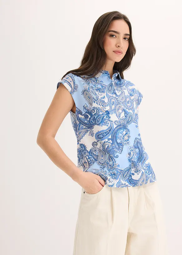 M&oslash;nstret bluse i lett viskose, bonprix