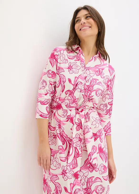 Skjortekjole i bomullsmiks, bonprix