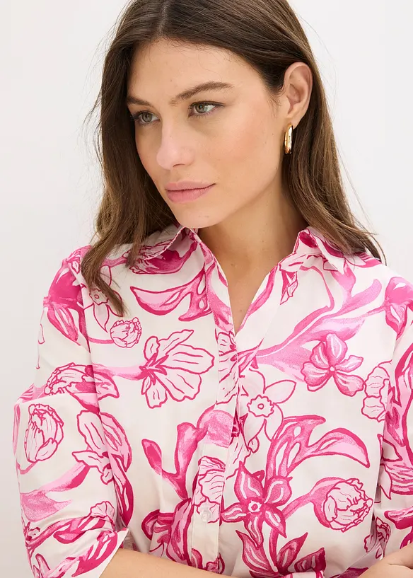 Skjortekjole i bomullsmiks, bonprix