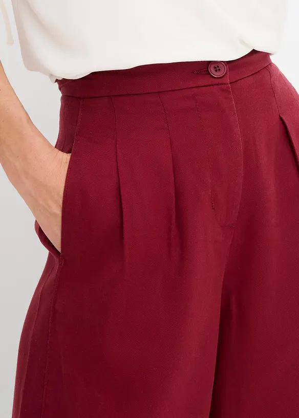 Bukse i lett lyocell med legg, bonprix