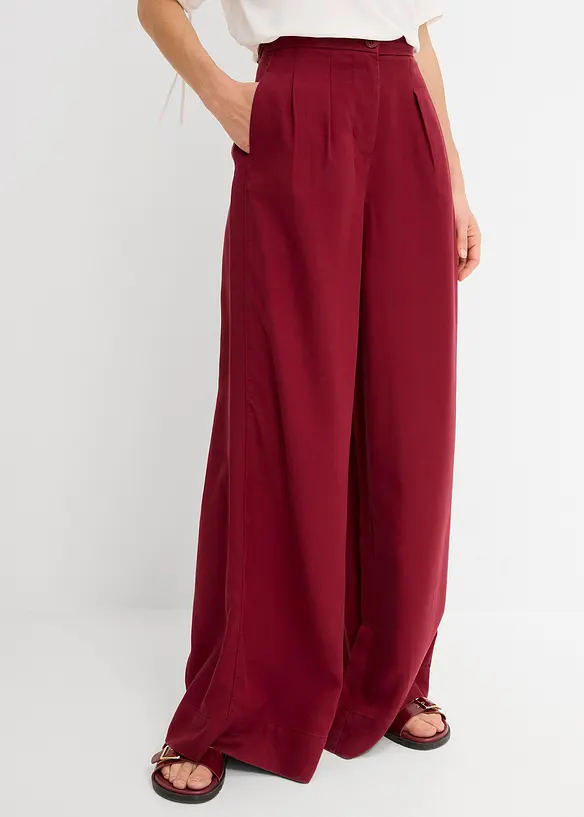 Bukse i lett lyocell med legg, bonprix