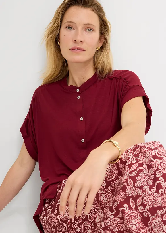 Trikotbluse i myk viskosemiks, bonprix