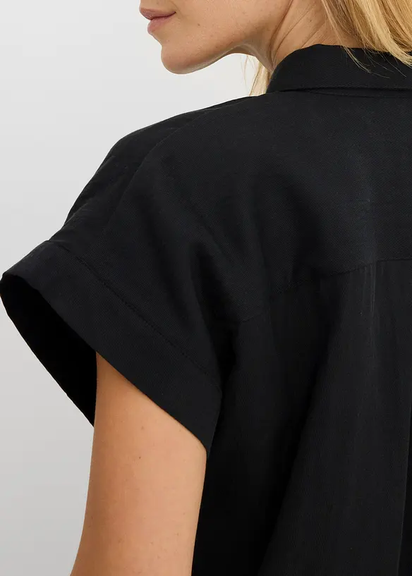 Kortermet bluse i lett materialmiks med lyocell, bonprix