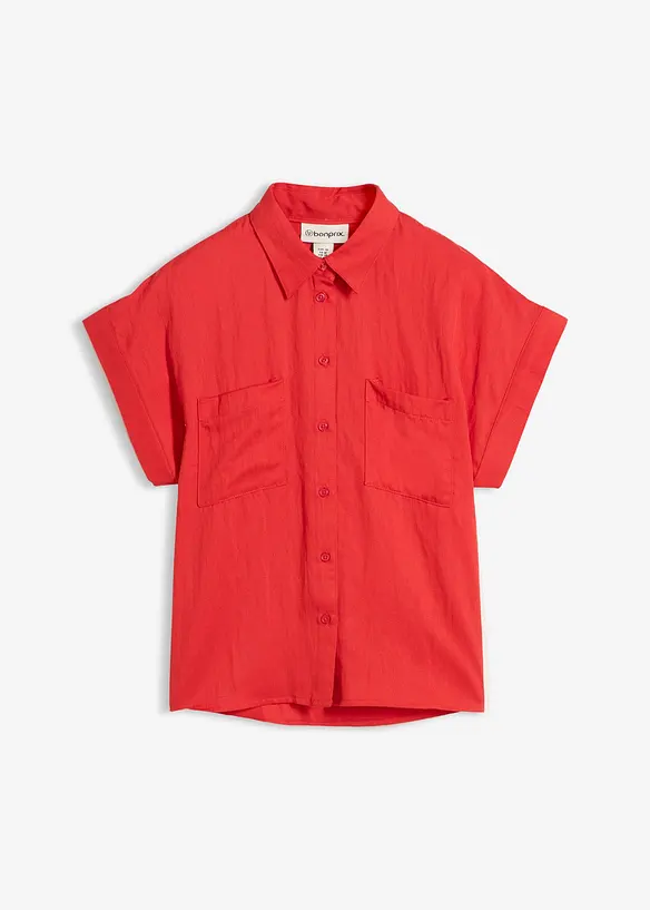 Kortermet bluse i lett materialmiks med lyocell, bonprix