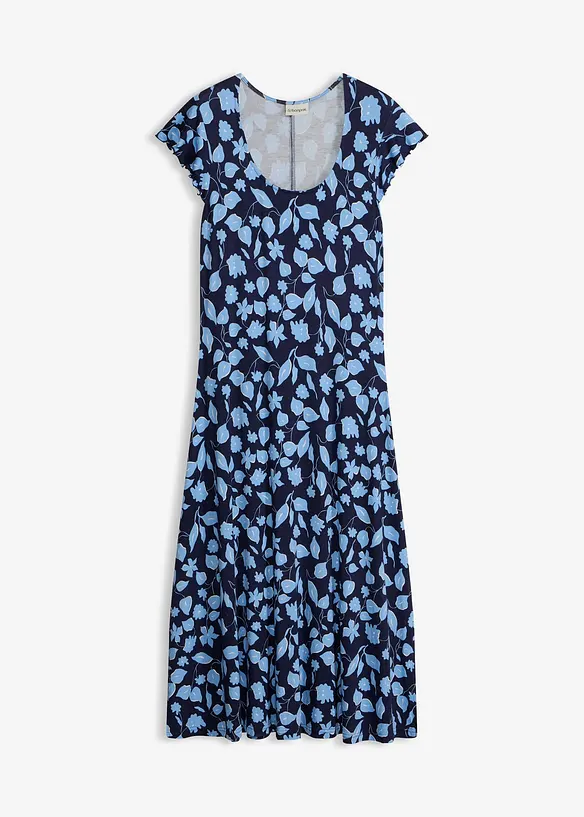 Jerseykjole i myk viskosemiks med trykt m&oslash;nster, bonprix