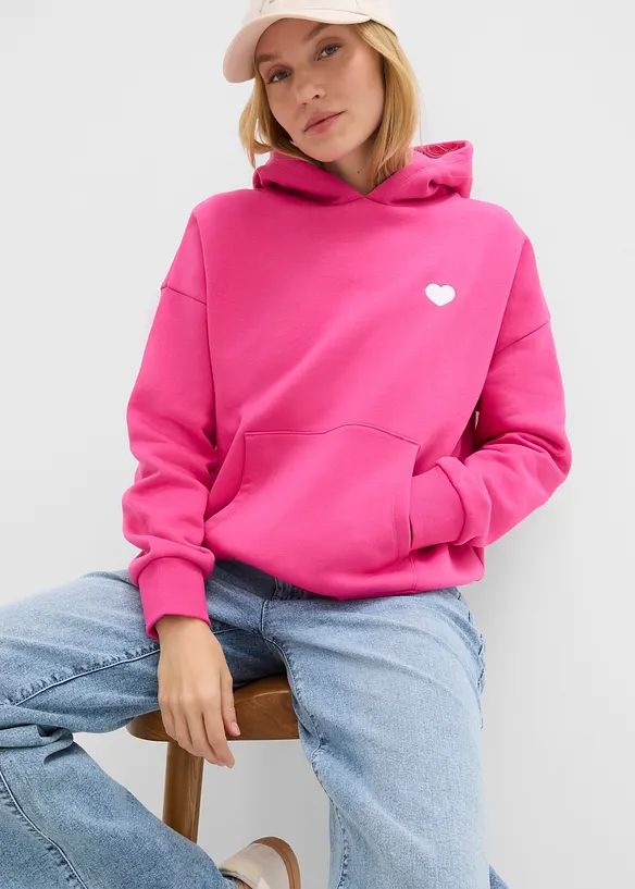Oversized hettegenser av myk bomullmiks, bonprix