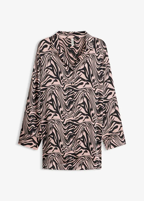 Vevd nattskjorte i sateng, bonprix