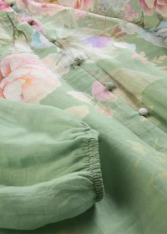 Tunikabluse i kj&oslash;lende ramie-materiale, bonprix