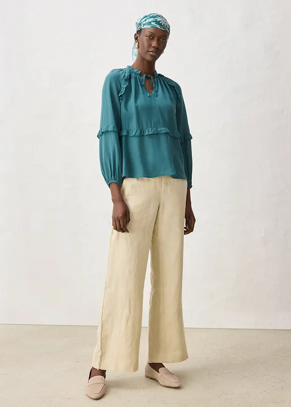 Tunika med silke, bonprix