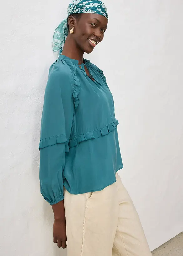 Tunika med silke, bonprix