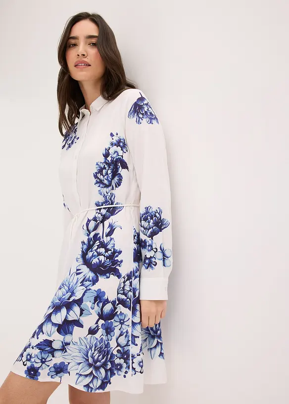 Skjortekjole i lett viskose, bonprix