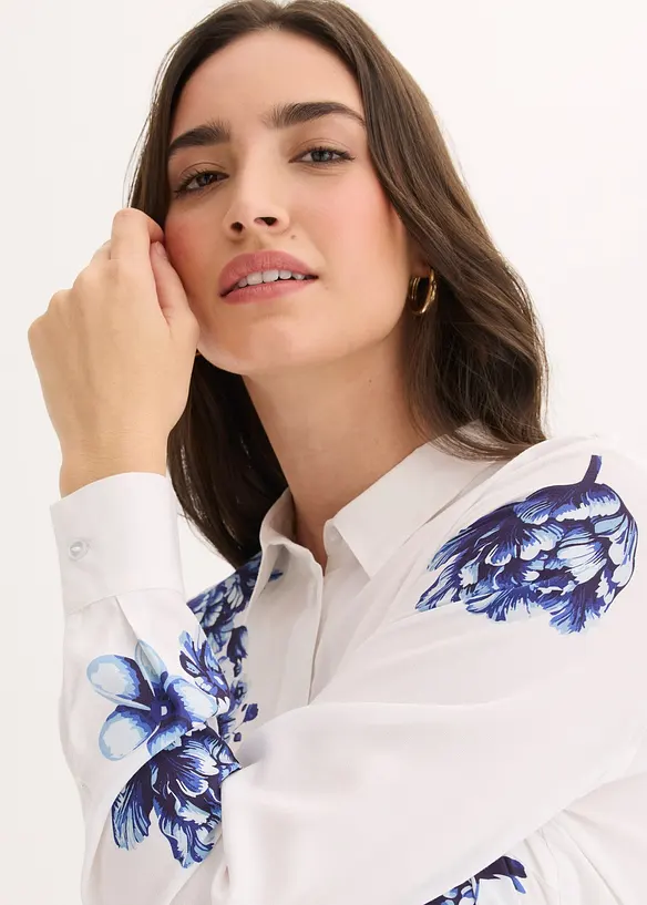 Skjortekjole i lett viskose, bonprix