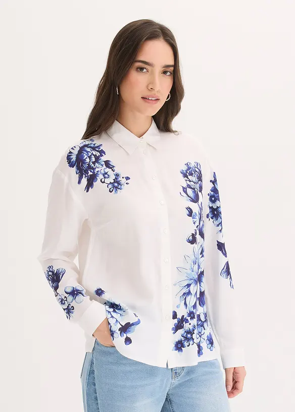 Skjorte i lett viskose, bonprix