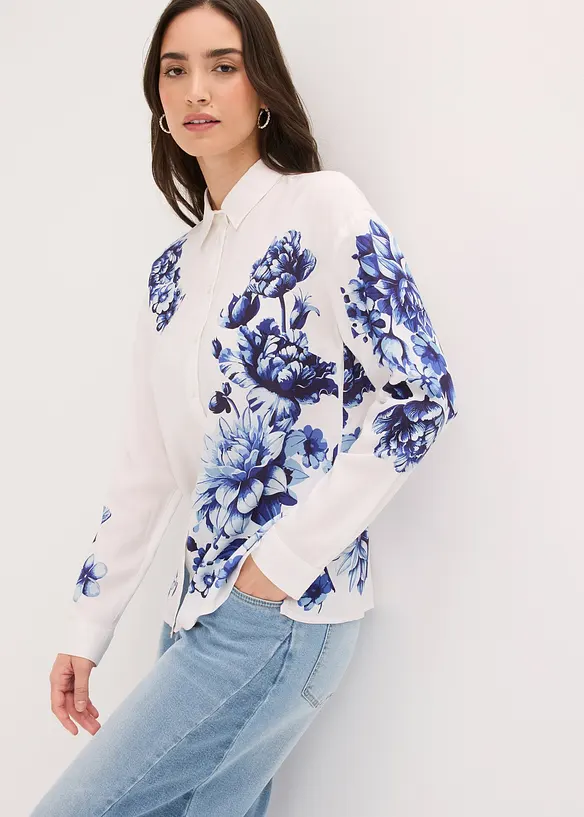 Skjorte i lett viskose, bonprix