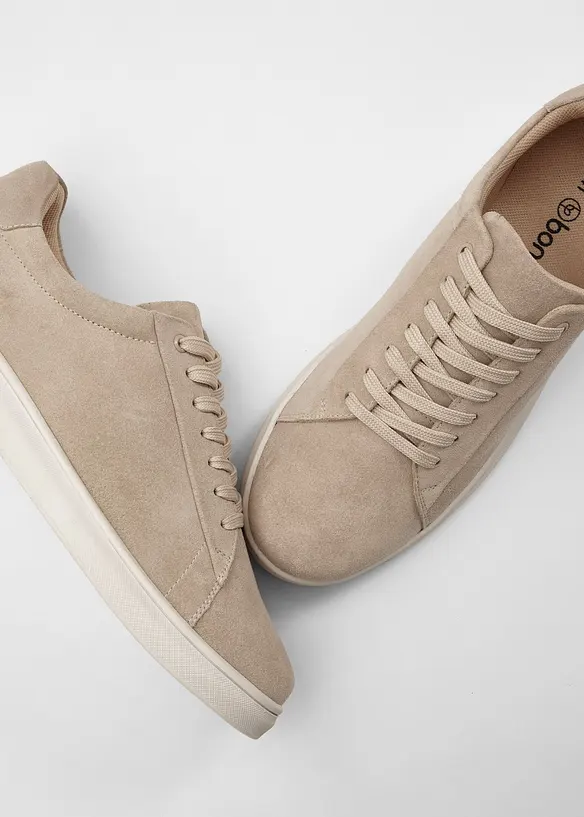 Sneakers i semsket skinn, bonprix