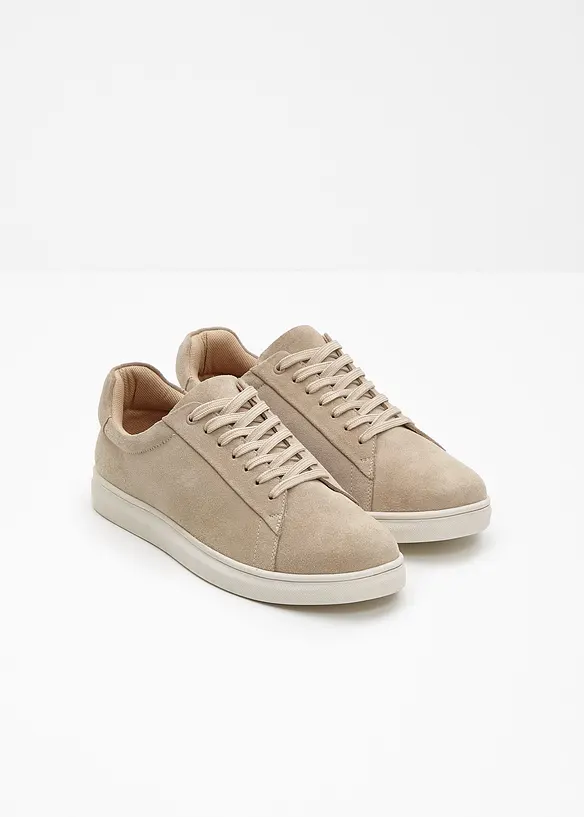 Sneakers i semsket skinn, bonprix