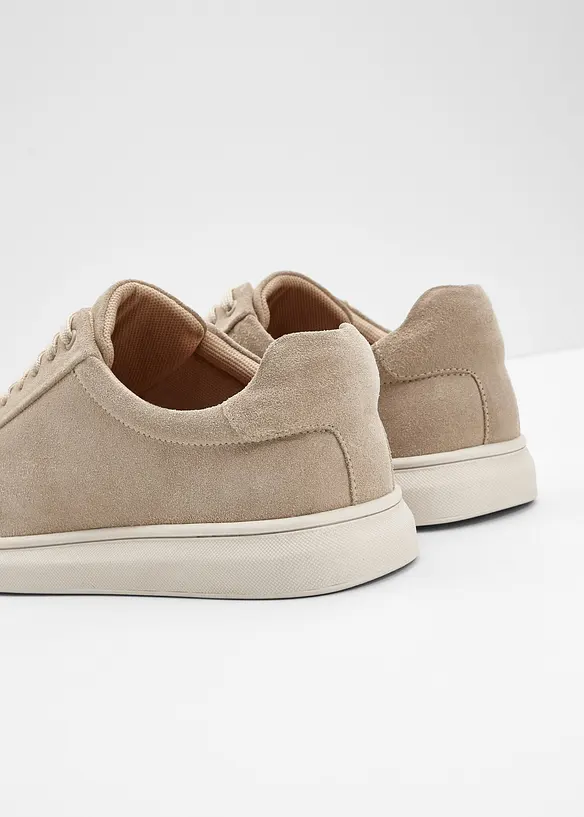 Sneakers i semsket skinn, bonprix