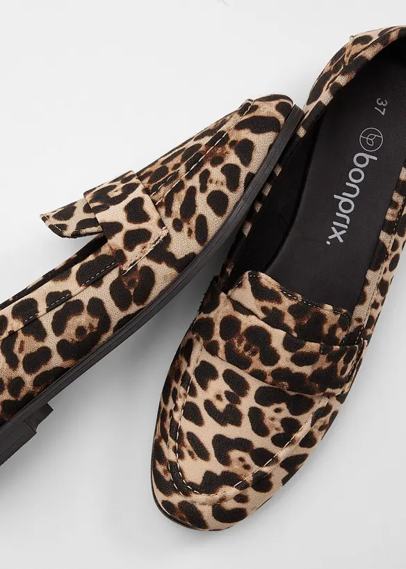 Loafers med animal print, bonprix