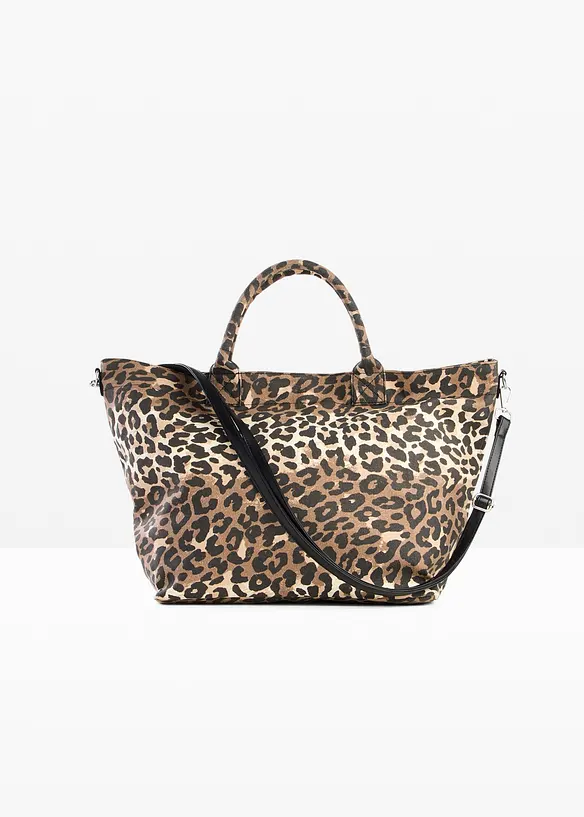 Canvas-veske med leoprint, bonprix