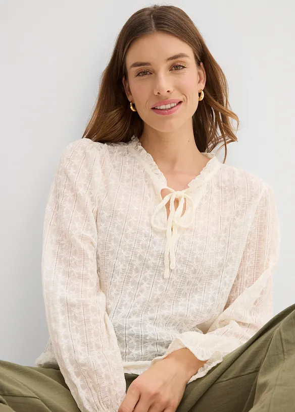 Blondetopp med ballongermer, bonprix