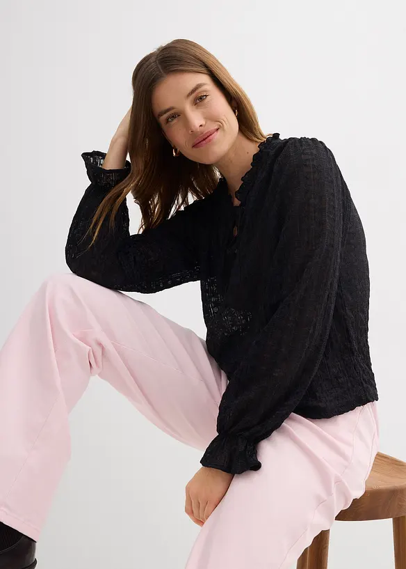 Blondetopp med ballongermer, bonprix