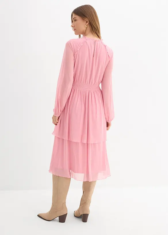 Jerseykjole i tynn mesh, bonprix