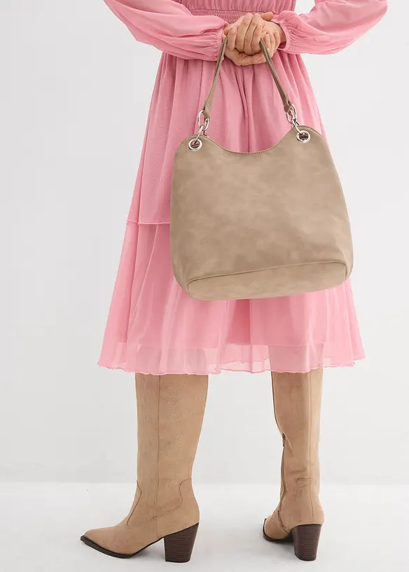 Jerseykjole i tynn mesh, bonprix