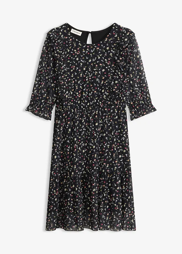 Jerseykjole i fin mesh, bonprix