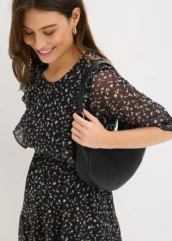 Jerseykjole i fin mesh, bonprix