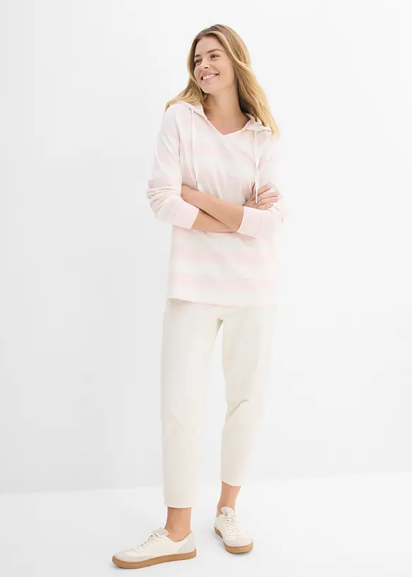 Hettegenser i lett, 100% bomull, bonprix