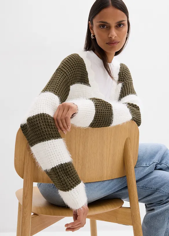 Grovstrikket jakke, bonprix