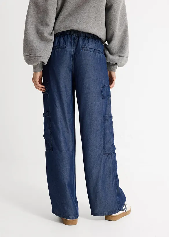 Vid pull on-bukse i lett lyocell, bonprix